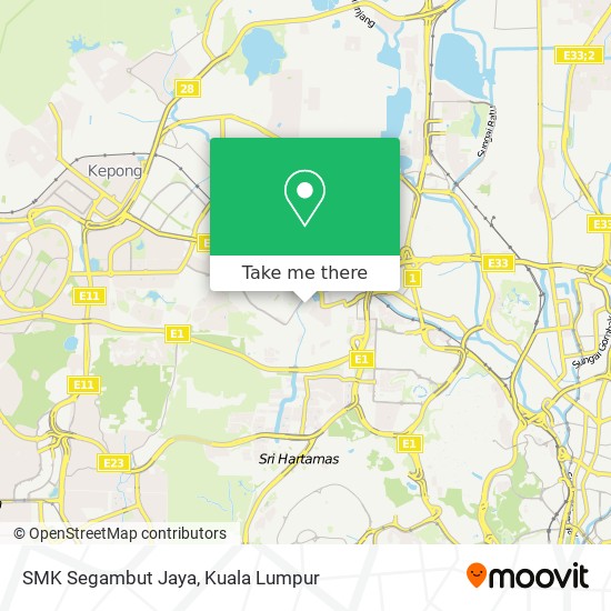 Peta SMK Segambut Jaya