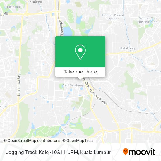 Jogging Track Kolej-10&11 UPM map