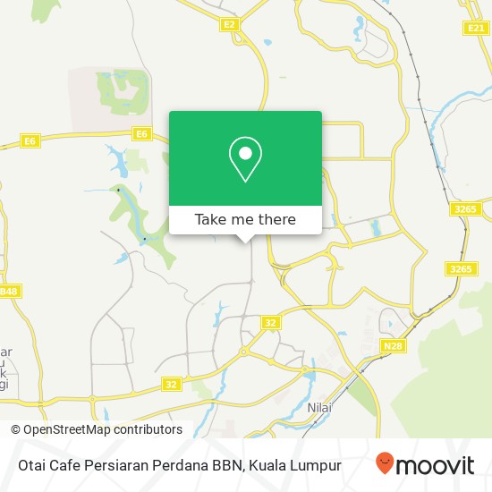 Otai Cafe Persiaran Perdana BBN map