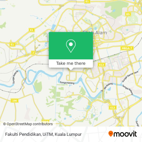 Fakulti Pendidikan, UiTM map