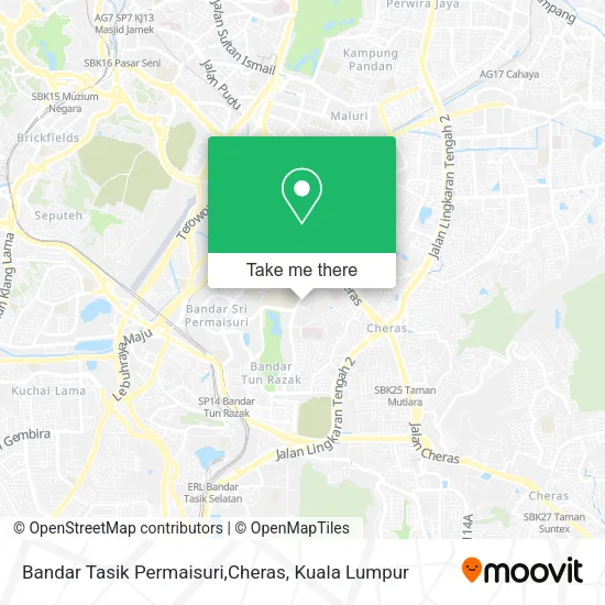 Bandar Tasik Permaisuri,Cheras map