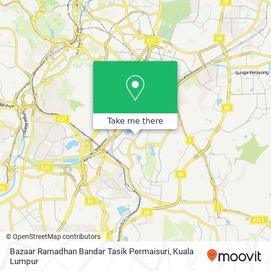 Bazaar Ramadhan Bandar Tasik Permaisuri map