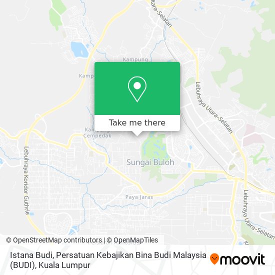 Istana Budi, Persatuan Kebajikan Bina Budi Malaysia (BUDI) map