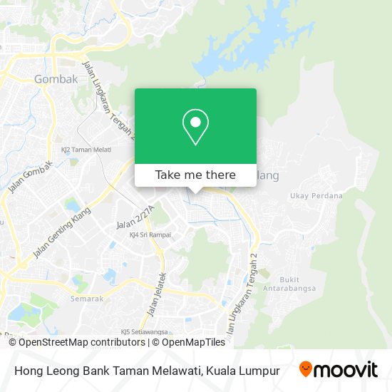 Hong Leong Bank Taman Melawati map