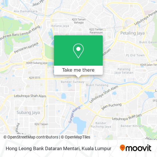 Hong Leong Bank Dataran Mentari map