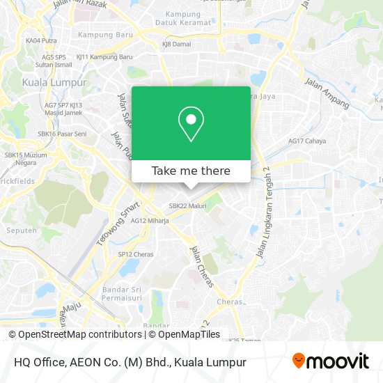 HQ Office, AEON Co. (M) Bhd. map