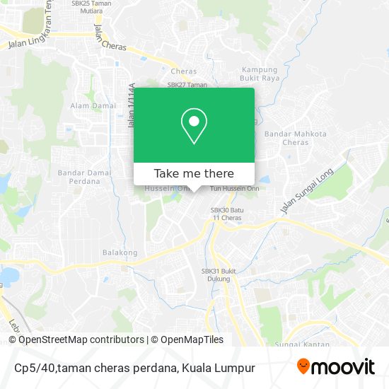 Peta Cp5/40,taman cheras perdana