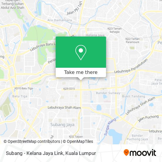 Peta Subang - Kelana Jaya Link