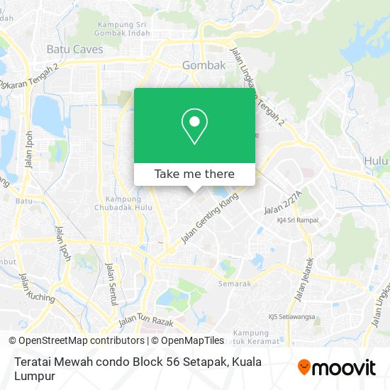 Peta Teratai Mewah condo Block 56 Setapak