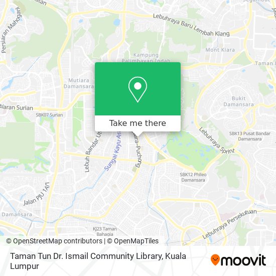 Peta Taman Tun Dr. Ismail Community Library