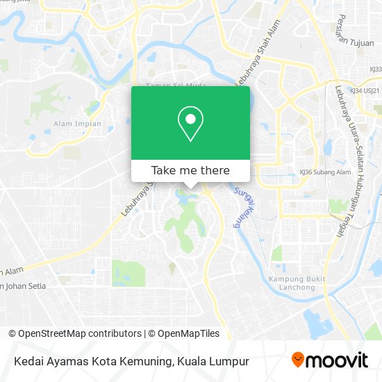 Kedai Ayamas Kota Kemuning map