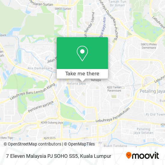 Peta 7 Eleven Malaysia PJ SOHO SS5