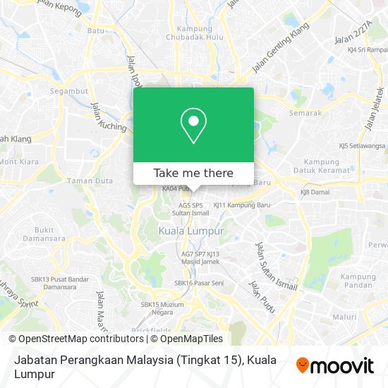 Jabatan Perangkaan Malaysia (Tingkat 15) map