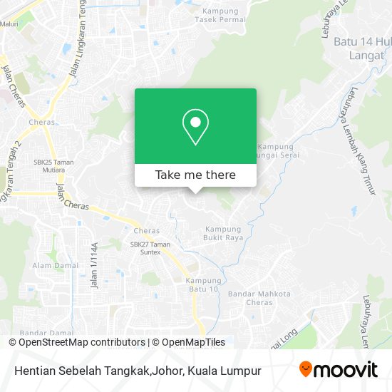 Peta Hentian Sebelah Tangkak,Johor