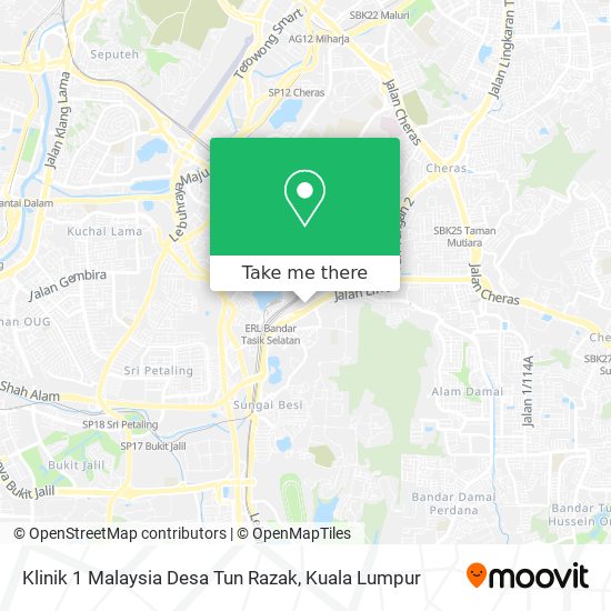 Klinik 1 Malaysia Desa Tun Razak map