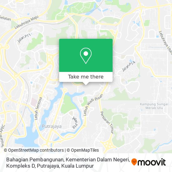 How To Get To Bahagian Pembangunan Kementerian Dalam Negeri Kompleks D Putrajaya In Sepang By Bus Or Train