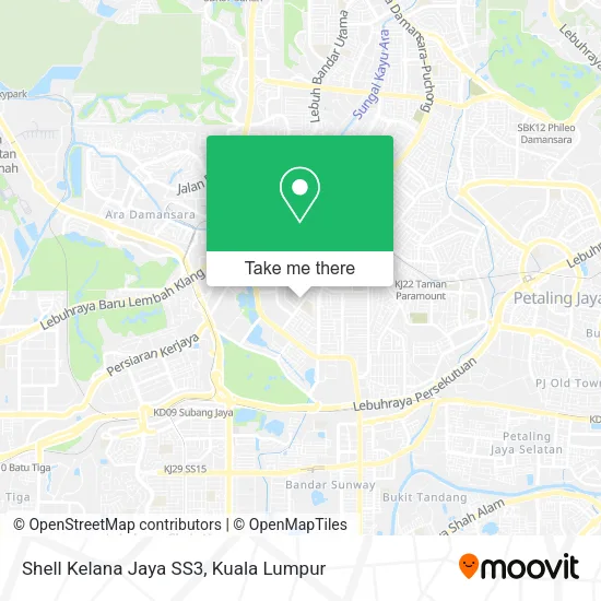 Shell Kelana Jaya SS3 map