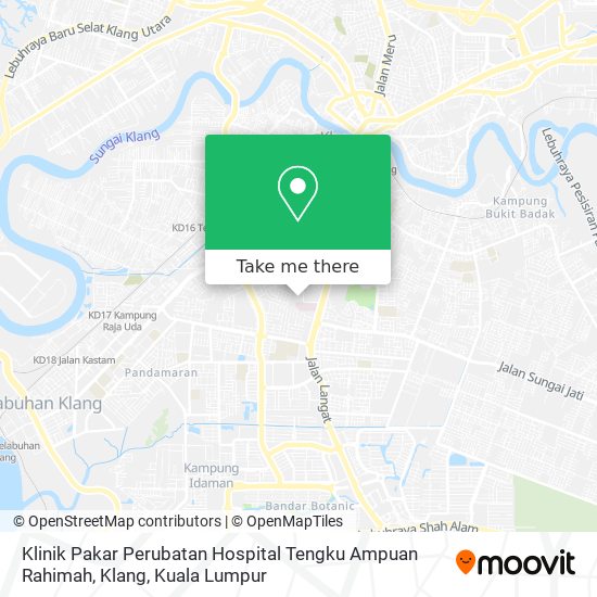 Klinik Pakar Perubatan Hospital Tengku Ampuan Rahimah, Klang map