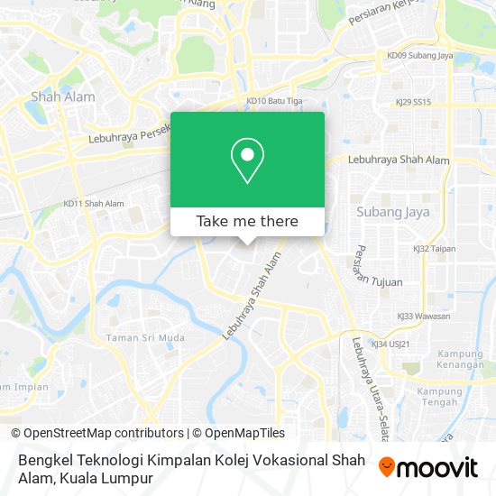 Bengkel Teknologi Kimpalan Kolej Vokasional Shah Alam map