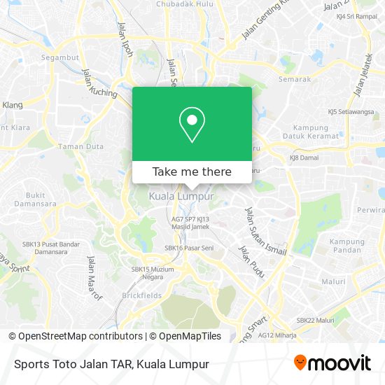 Sports Toto Jalan TAR map