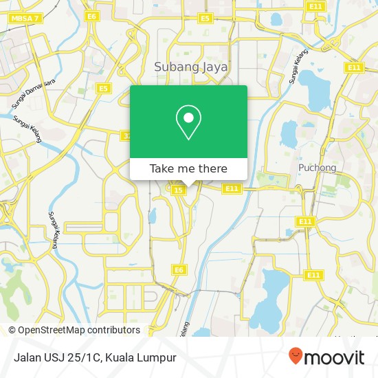 Jalan USJ 25/1C map