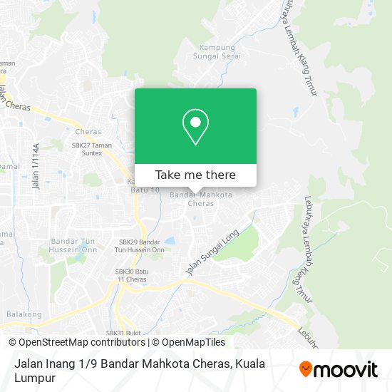 Jalan Inang 1 / 9 Bandar Mahkota Cheras map