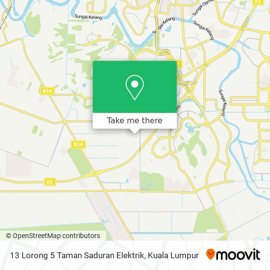 13 Lorong 5 Taman Saduran Elektrik map