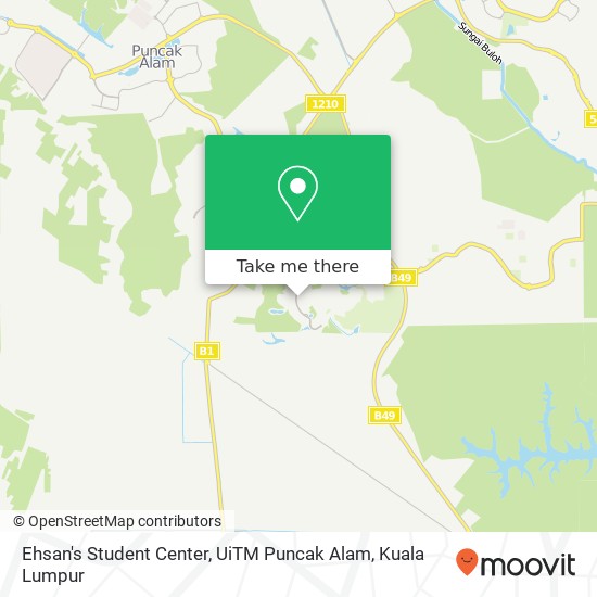 Peta Ehsan's Student Center, UiTM Puncak Alam