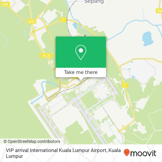VIP arrival International Kuala Lumpur Airport map