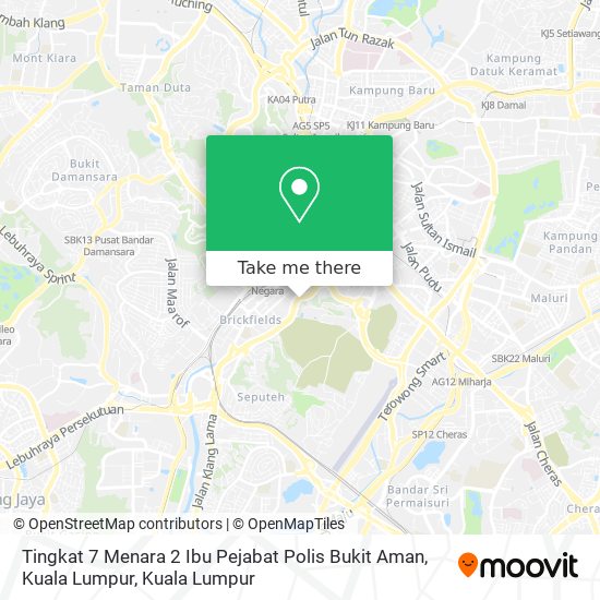 Tingkat 7 Menara 2 Ibu Pejabat Polis Bukit Aman, Kuala Lumpur map