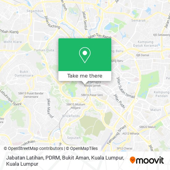 Peta Jabatan Latihan, PDRM, Bukit Aman, Kuala Lumpur