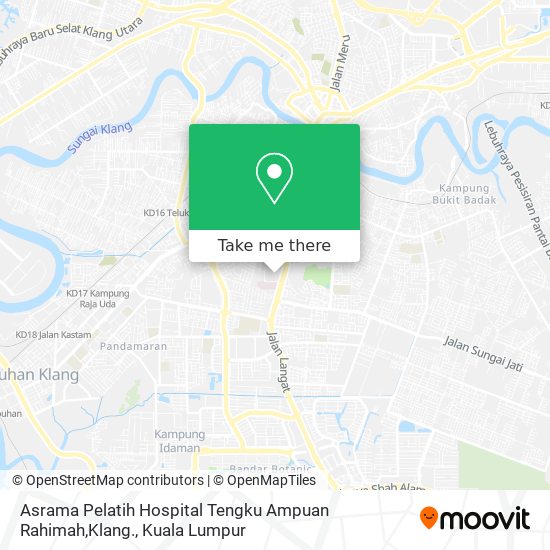 Asrama Pelatih Hospital Tengku Ampuan Rahimah,Klang. map