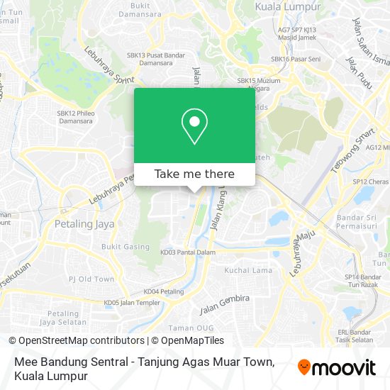 Peta Mee Bandung Sentral - Tanjung Agas Muar Town