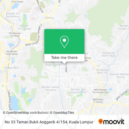 Peta No 33 Taman Bukit Anggerik 4 / 154