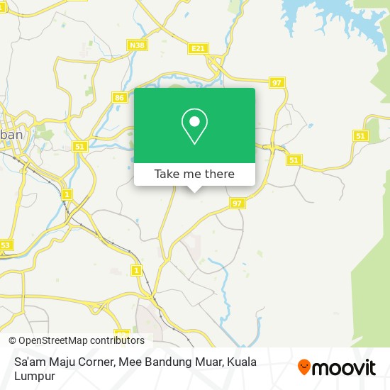 Sa'am Maju Corner, Mee Bandung Muar map