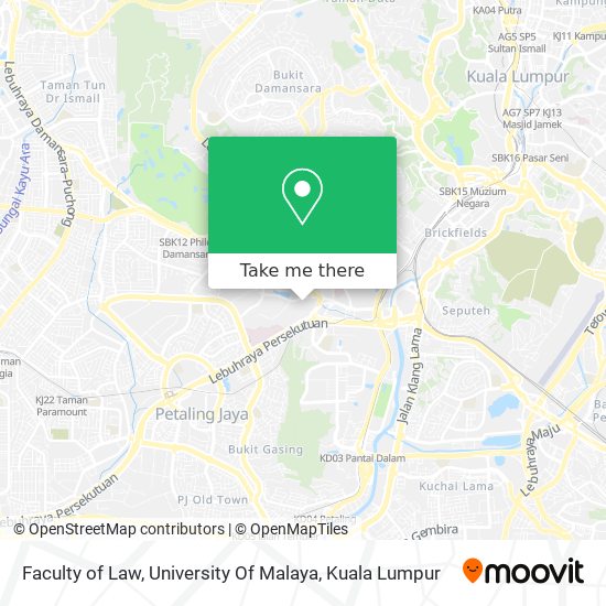 Faculty of Law, University Of Malaya map