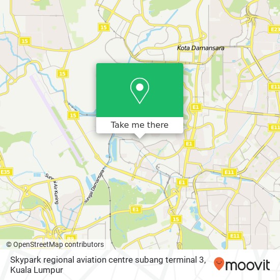 Skypark regional aviation centre subang terminal 3 map