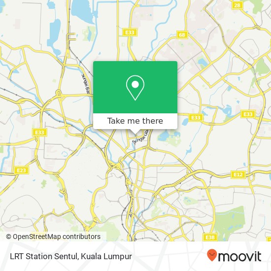 LRT Station Sentul map