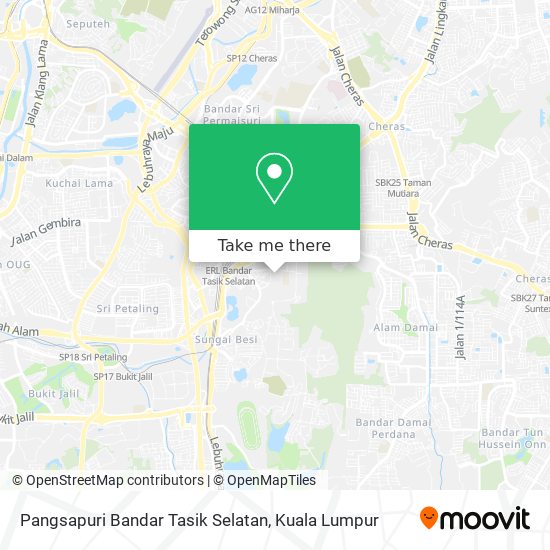 Pangsapuri Bandar Tasik Selatan map