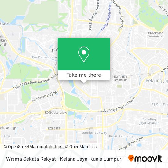 Peta Wisma Sekata Rakyat - Kelana Jaya