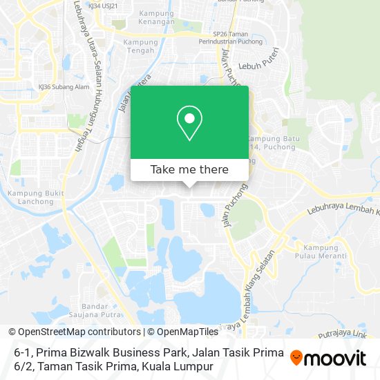 Peta 6-1, Prima Bizwalk Business Park, Jalan Tasik Prima 6 / 2, Taman Tasik Prima