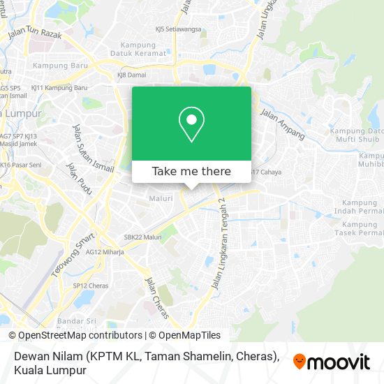 Dewan Nilam (KPTM KL, Taman Shamelin, Cheras) map