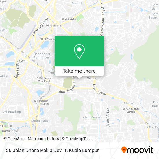 56 Jalan Dhana Pakia Devi 1 map