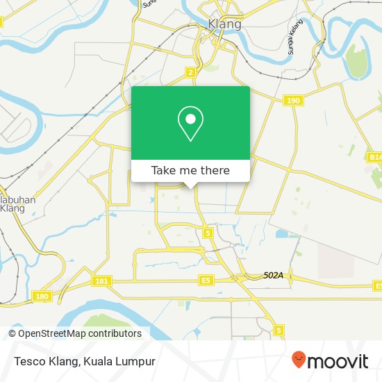 Tesco Klang map