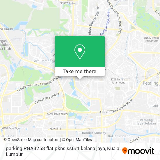 parking PGA3258 flat pkns ss6 / 1 kelana jaya map