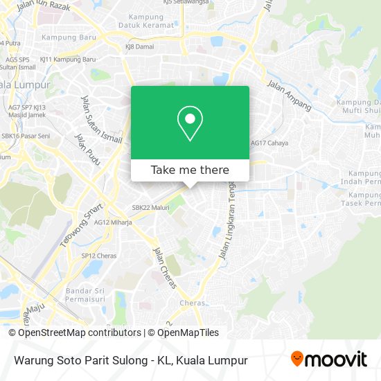 Warung Soto Parit Sulong - KL map