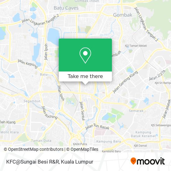 KFC@Sungai Besi R&R map