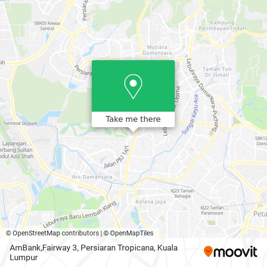 Peta AmBank,Fairway 3, Persiaran Tropicana