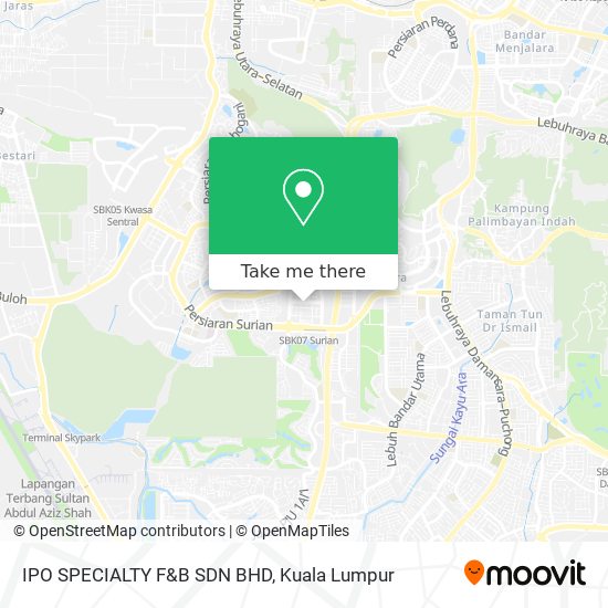 IPO SPECIALTY F&B SDN BHD map
