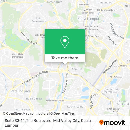 Suite 33-11,The Boulevard, Mid Valley City map